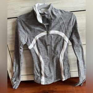 Lululemon grey and white zip up jacket